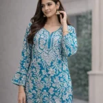 Lucknawi Chikankari Printed Kurti